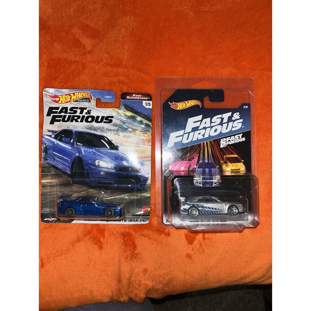 Mattel Hot Wheels Fast & the Furious Premium Lot  Nissan Skyline GTR R34's (2)